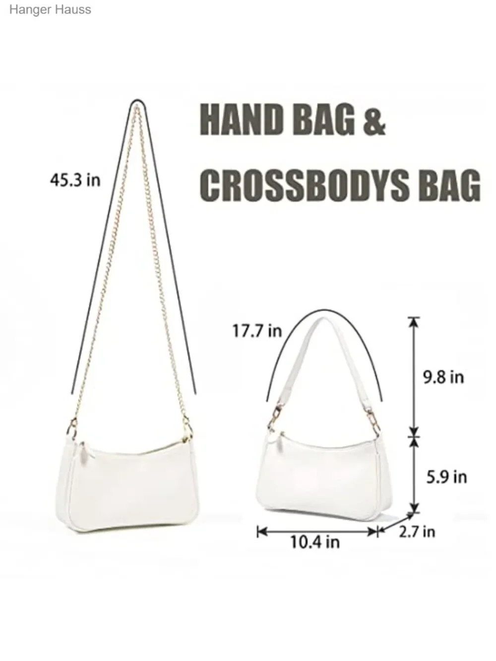 PU Leather Shoulder Bag Purse Clutch Tote Handbag with Removable Straps